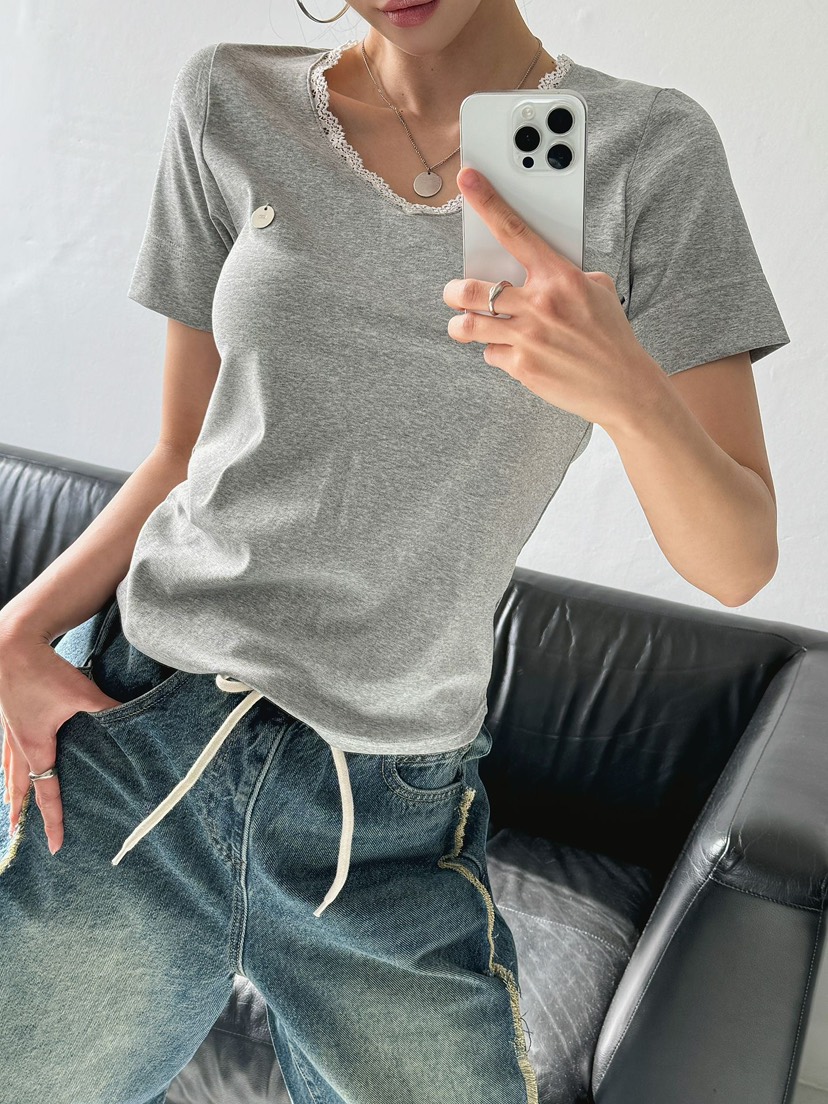 IAAN韓國直郵女士新品熱賣推薦休閑時尚人氣職業26春夏T恤iaAnT恤