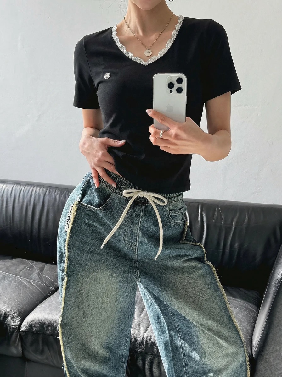 IAAN韓國直郵女士新品熱賣推薦休閑時尚人氣職業26春夏T恤iaAnT恤