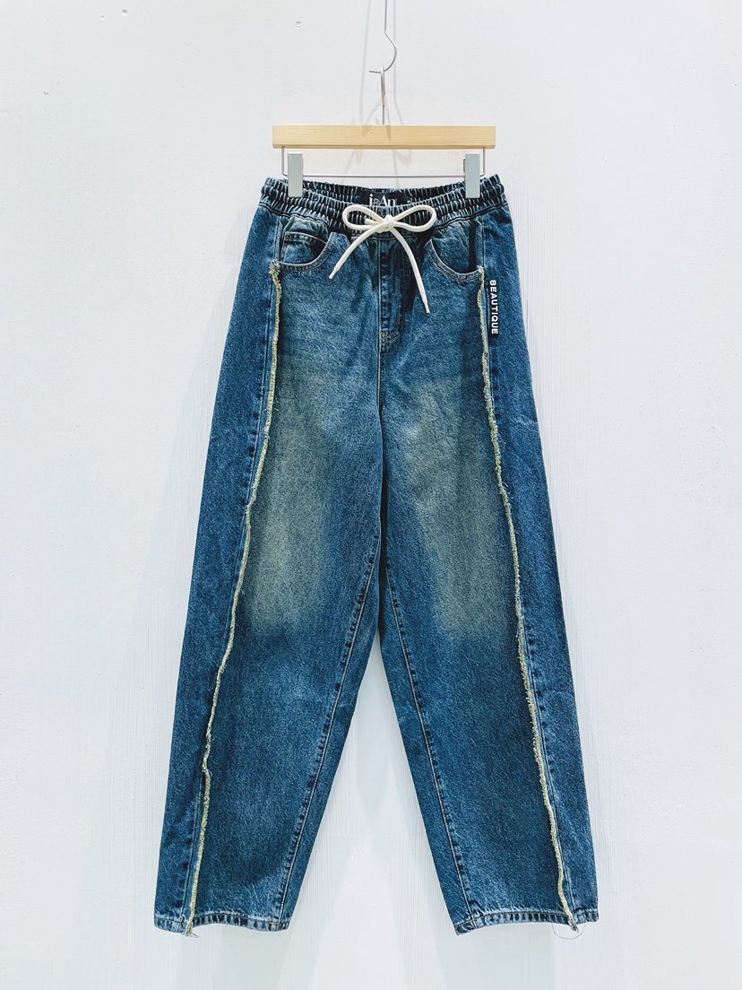 IAAN韓國代購女裝新品時尚職業26春夏熱賣休閑推薦牛仔褲iaAn牛仔褲圖色1