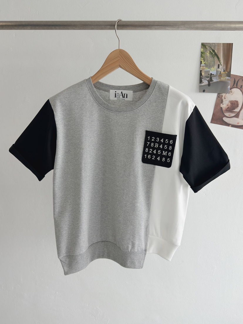 IAAN韓國東大門代購女裝新款人氣熱賣推薦職業休閑T恤口袋iaAnT恤圖色2