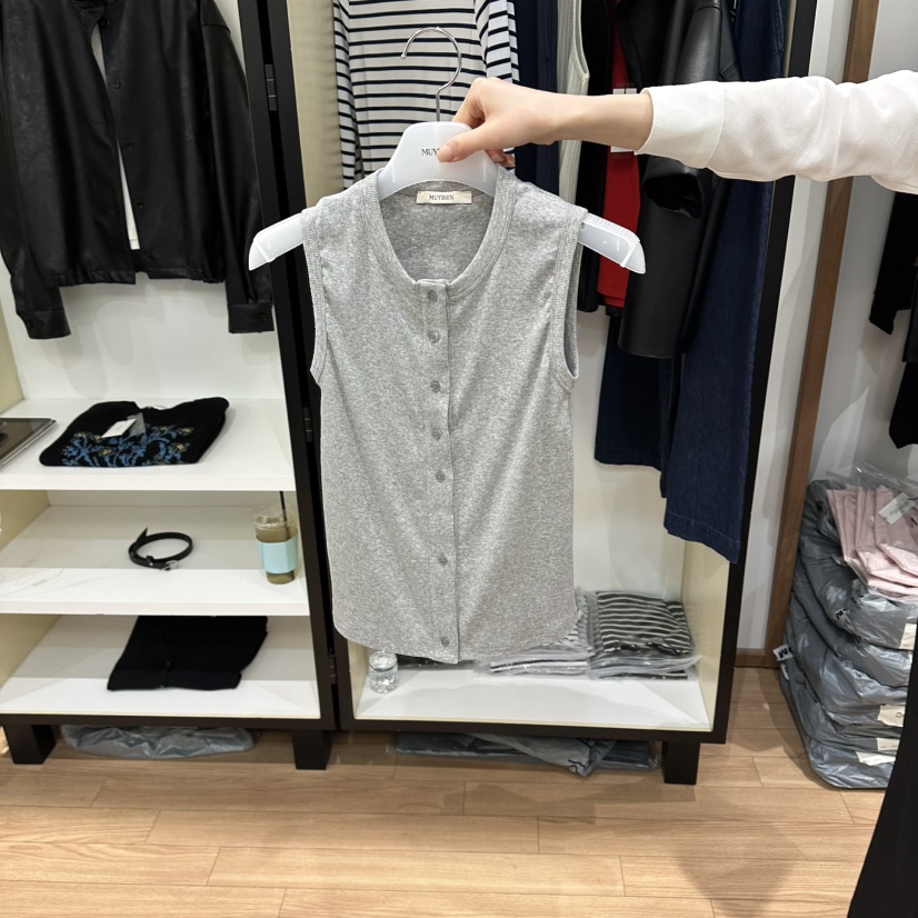 MUYBIEN韓國東大門代購女裝新品休閑人氣熱賣時尚吊帶背心MUYBIEN吊帶/背心圖色2