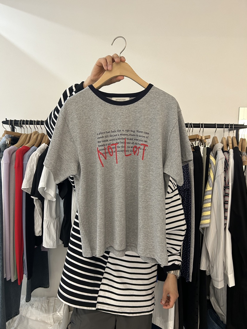 AS THOUGHT韓國東大門直郵女裝新款休閑職業推薦時尚T恤AS THOUGHTT恤圖色2