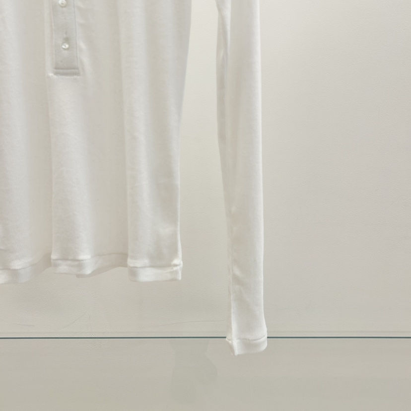 HEHR韓國代購女士新款職業熱賣時尚休閑26春夏長袖T恤透明紐扣hehr-AUTOMNE長袖T恤