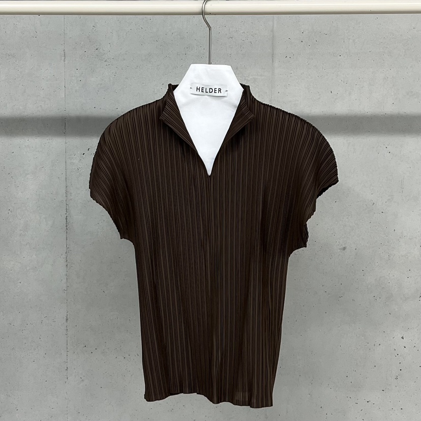 HELDER-P韓國代購女士新款熱賣人氣推薦時尚T恤修身褶裥HELDERT恤圖色3棕色
