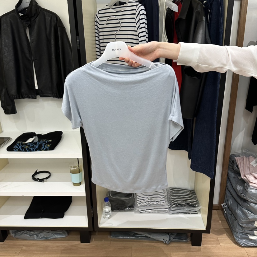 MUYBIEN韓國直郵女士新款26春夏推薦熱賣人氣休閑時尚T恤MUYBIENT恤圖色2