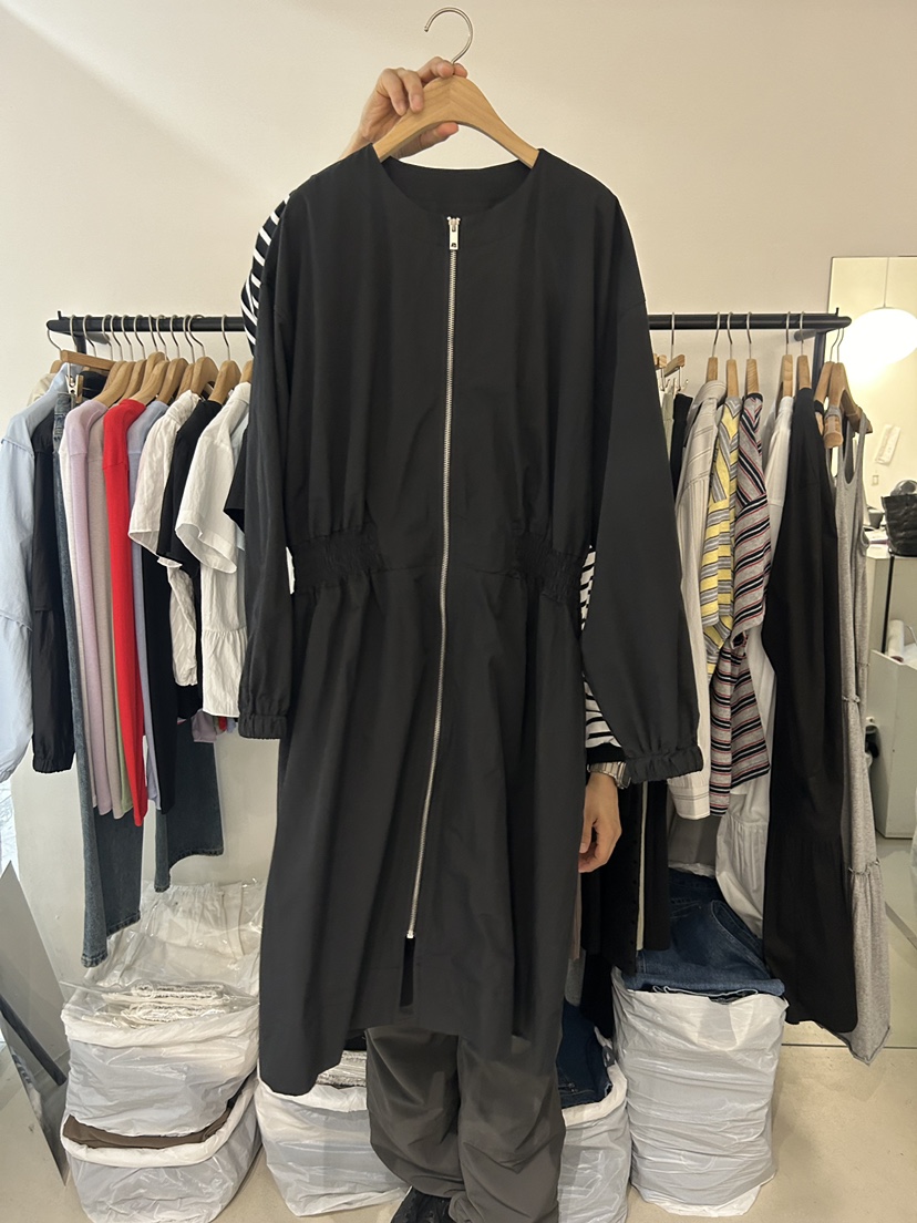 AS THOUGHT韓國東大門直郵女士新款熱賣休閑人氣長款風衣AS THOUGHT長款風衣圖色3