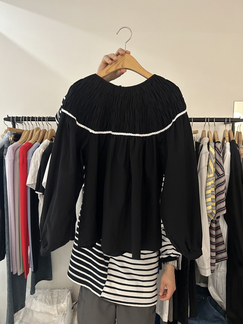 AS THOUGHT韓國東大門代購女士新款26春夏時尚襯衫蕾絲衫AS THOUGHT襯衫/蕾絲衫圖色2