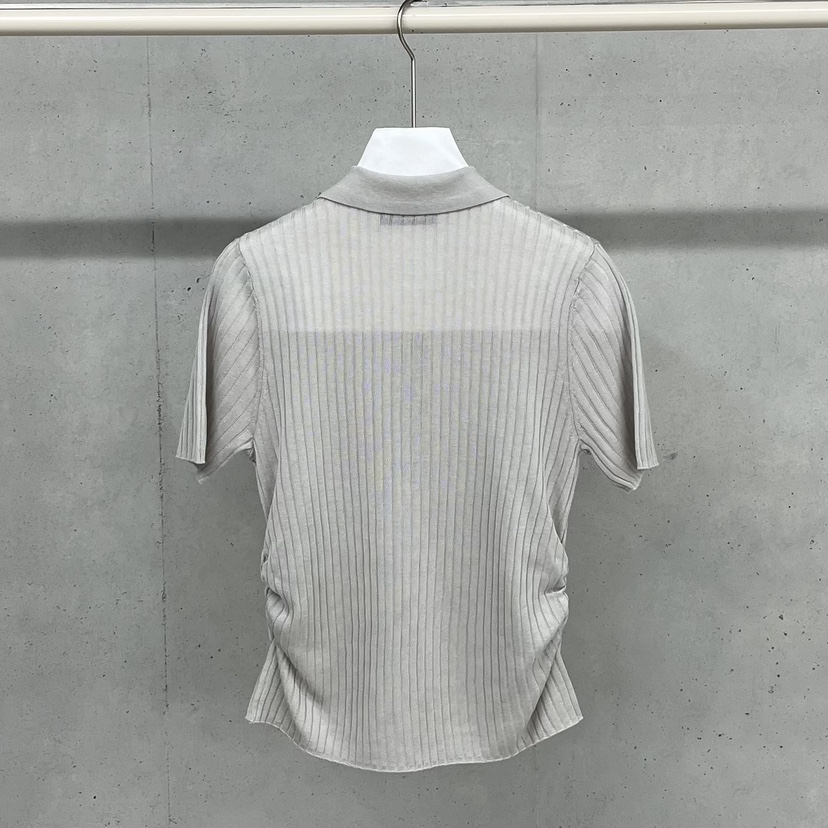 HELDER-P韓國直郵實拍女裝新款職業26春夏針織衫褶皺絲綢HELDER針織衫