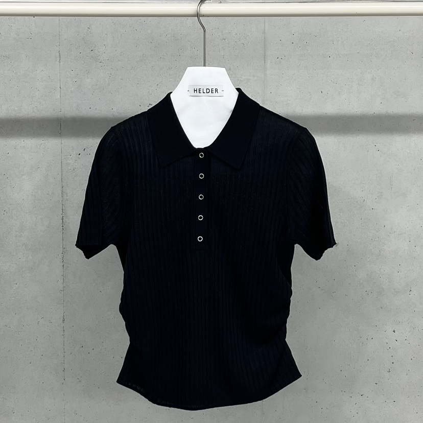 HELDER-P韓國直郵實拍女裝新款職業26春夏針織衫褶皺絲綢HELDER針織衫圖色2