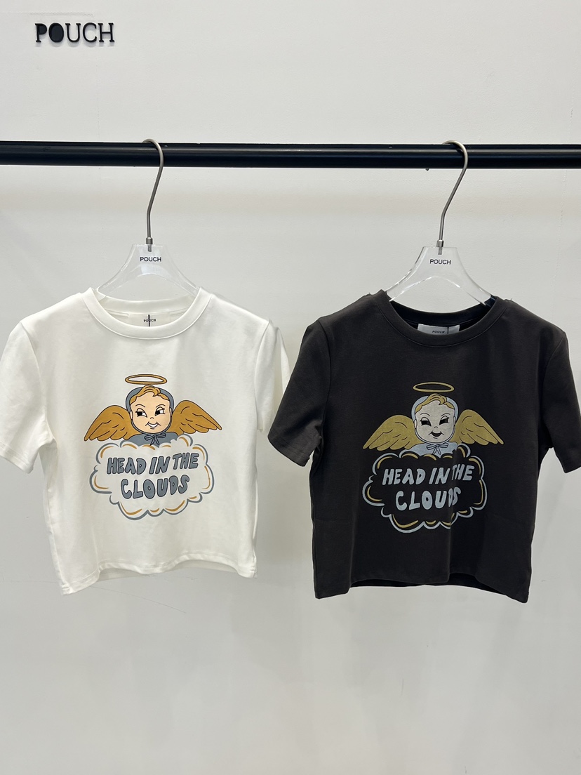 POUCH韓國代購女裝新款休閑人氣熱賣26春夏時尚職業推薦T恤POUCHT恤
