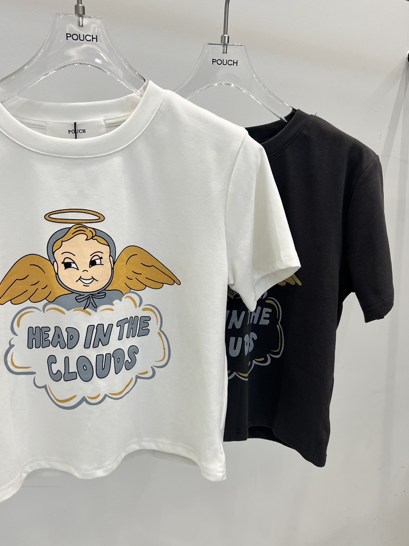 POUCH韓國代購女裝新款休閑人氣熱賣26春夏時尚職業推薦T恤POUCHT恤