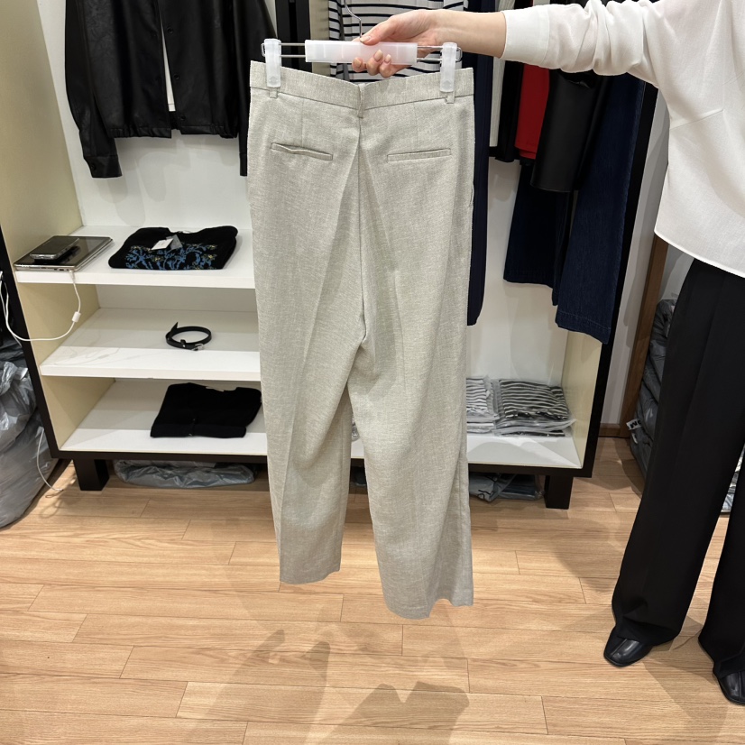 MUYBIEN韓國直郵實拍女裝新品人氣熱賣職業26春夏休閑褲透明MUYBIEN休閑褲