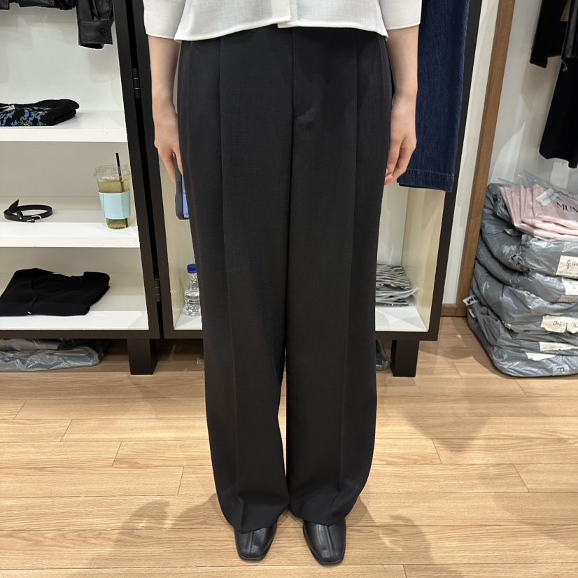 MUYBIEN韓國直郵實拍女裝新品人氣熱賣職業26春夏休閑褲透明MUYBIEN休閑褲圖色2