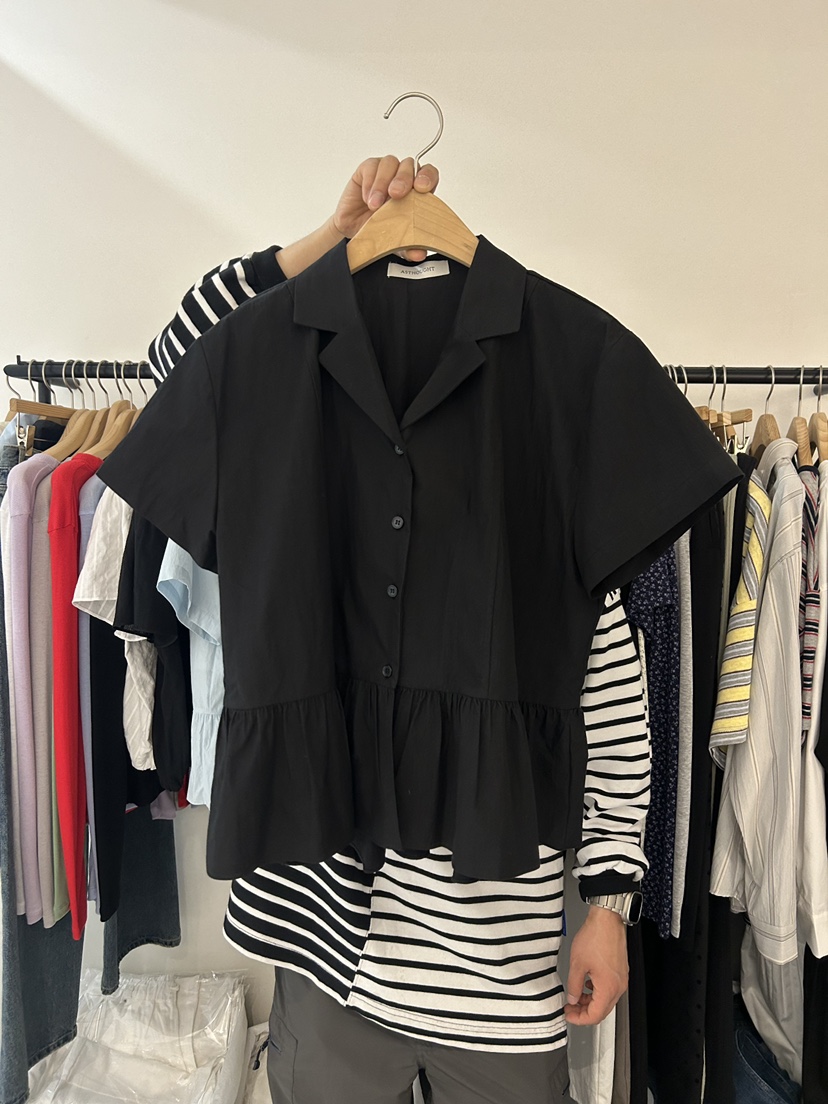 AS THOUGHT韓國東大門代購女士新款職業襯衫蕾絲衫荷葉邊AS THOUGHT襯衫/蕾絲衫圖色3