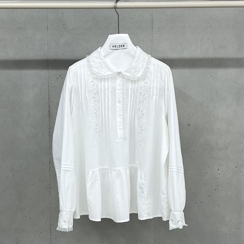 HELDER-P韓國直郵實拍女裝新款推薦休閑職業襯衫蕾絲衫刺繡HELDER襯衫/蕾絲衫圖色1