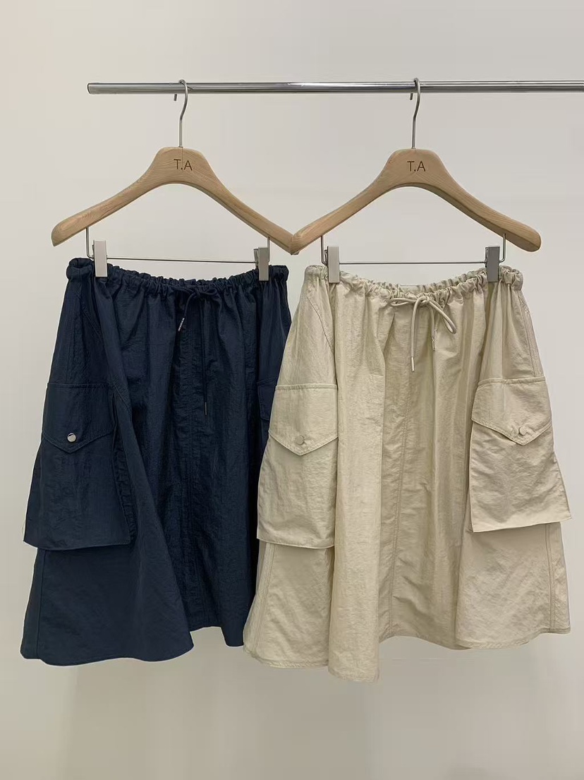 THE ABLE韓國直郵實拍女裝新款職業休閑半身裙中短裙口袋THE ABLE/TA半身裙/中短裙