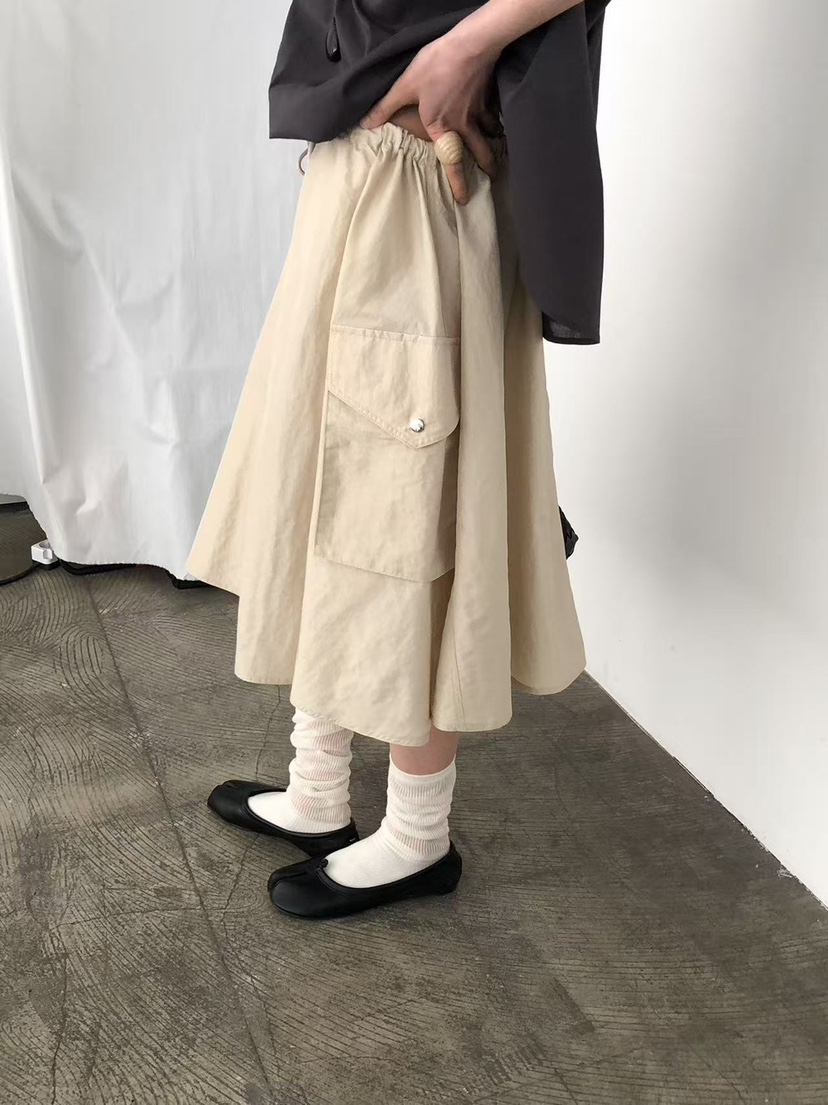 THE ABLE韓國直郵實拍女裝新款職業休閑半身裙中短裙口袋THE ABLE/TA半身裙/中短裙