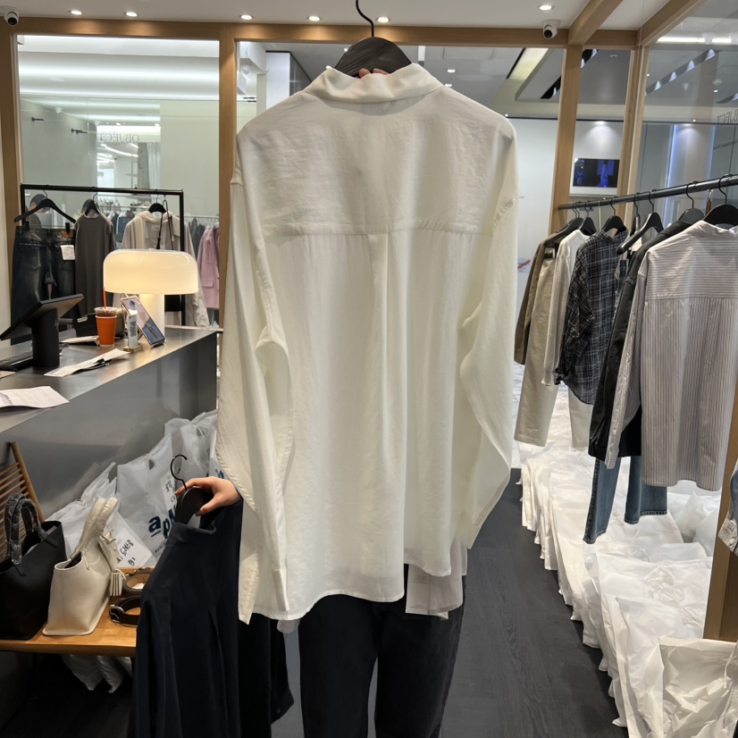 OBJECT韓國東大門代購女士新品26春夏人氣襯衫蕾絲衫纖維OBJECT襯衫/蕾絲衫