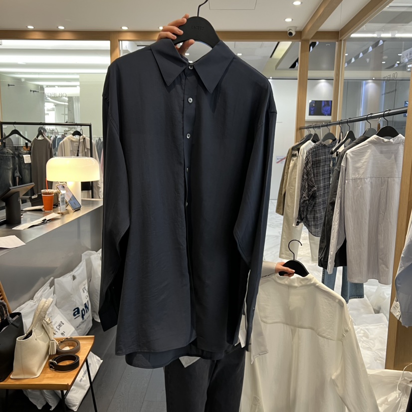 OBJECT韓國東大門代購女士新品26春夏人氣襯衫蕾絲衫纖維OBJECT襯衫/蕾絲衫圖色2