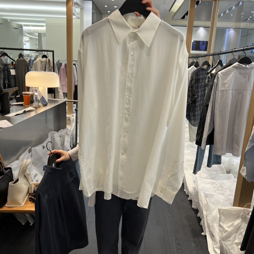 OBJECT韓國東大門代購女士新品26春夏人氣襯衫蕾絲衫纖維OBJECT襯衫/蕾絲衫圖色3