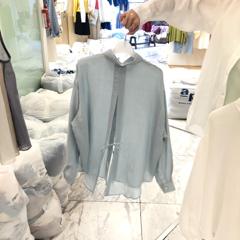 ALMOND韓國東大門直郵女士新款熱賣休閑推薦26春夏襯衫蕾絲衫ALMOND襯衫/蕾絲衫