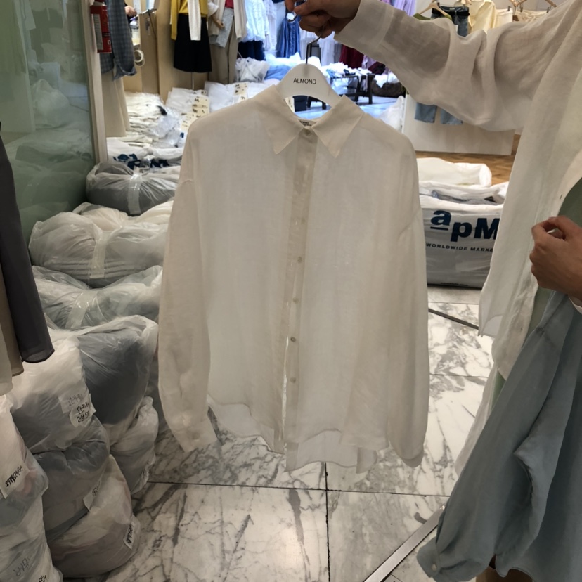 ALMOND韓國東大門直郵女士新款熱賣休閑推薦26春夏襯衫蕾絲衫ALMOND襯衫/蕾絲衫圖色2