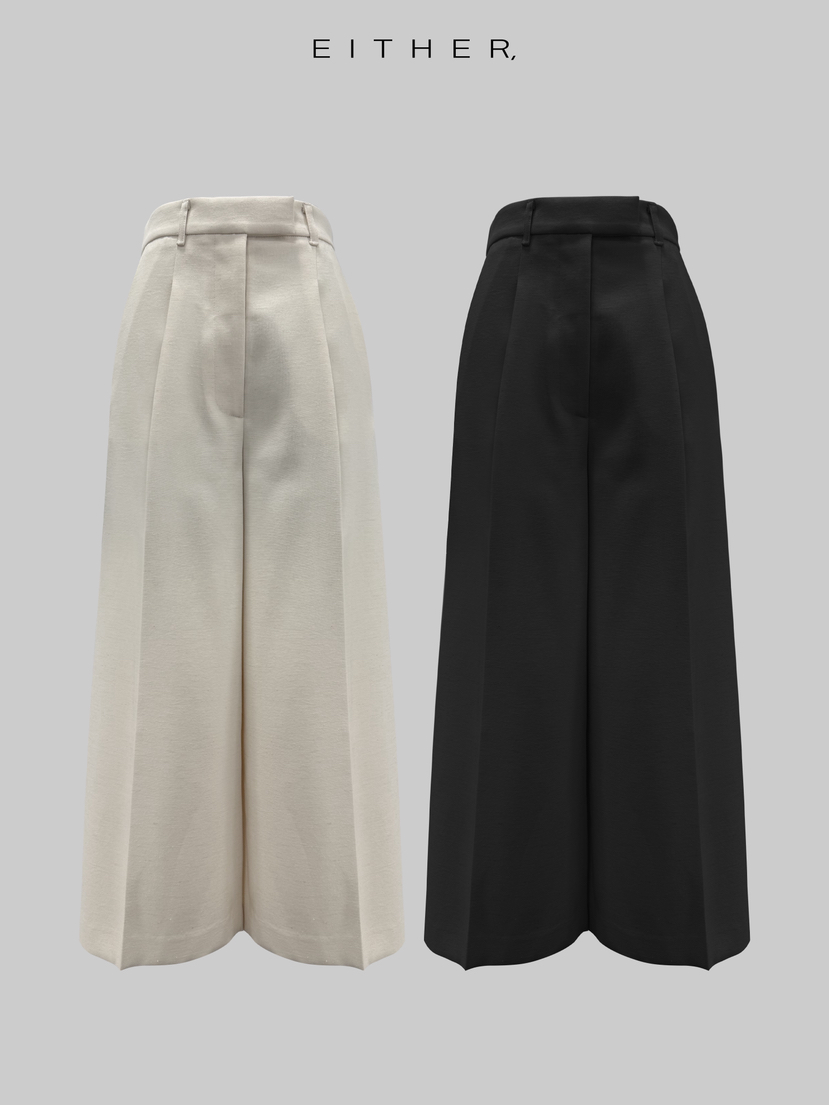 EITHER韓國東大門代購女裝新品26春夏人氣職業休閑褲亞麻EITHER休閑褲