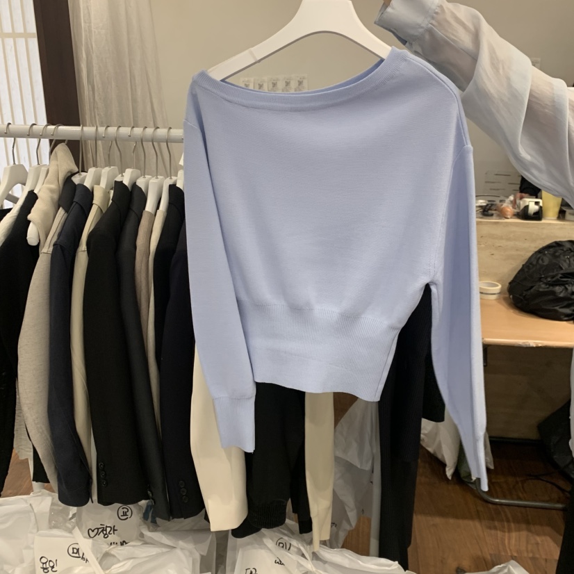 UNDERSTANDING韓國東大門代購女士新款熱賣26春夏針織衫不對稱UNDERSTANDING針織衫圖色3