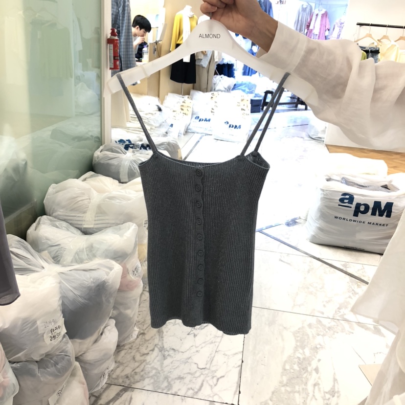 ALMOND韓國直郵實拍女士新品26春夏推薦職業熱賣吊帶背心ALMOND吊帶/背心圖色2
