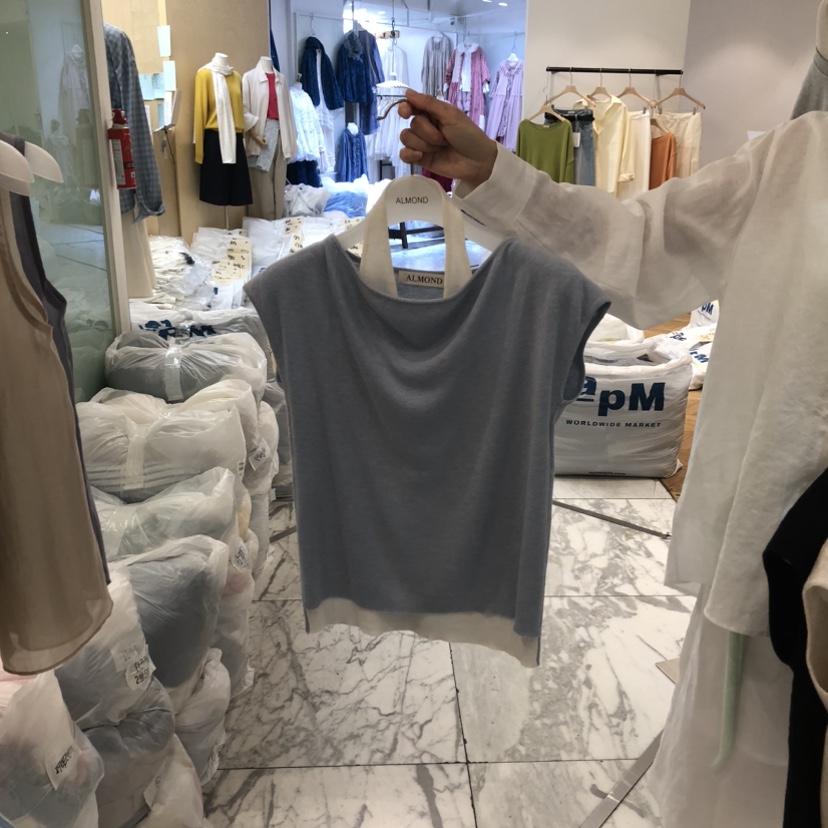 ALMOND韓國代購女士新款休閑時尚人氣推薦26春夏吊帶背心ALMOND吊帶/背心圖色1