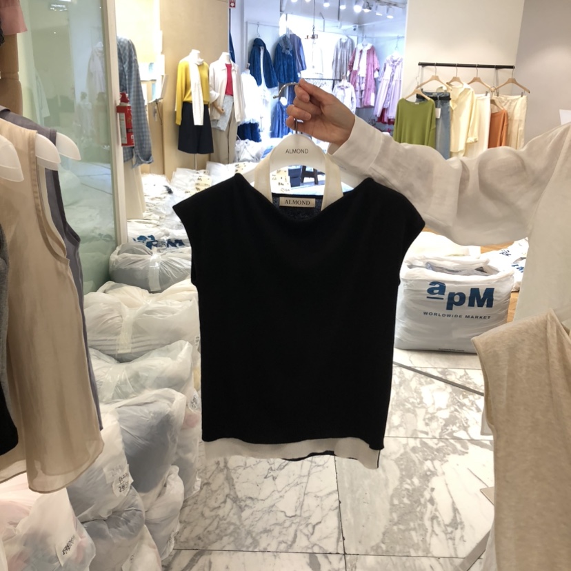 ALMOND韓國代購女士新款休閑時尚人氣推薦26春夏吊帶背心ALMOND吊帶/背心圖色2