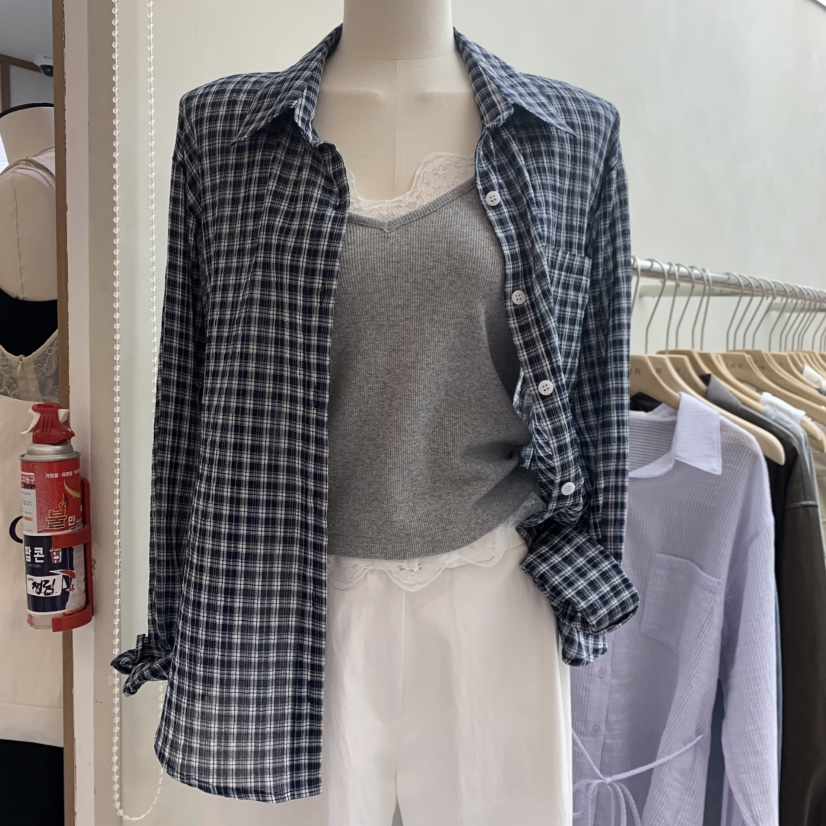 MURR韓國直郵女裝新品熱賣職業26春夏襯衫蕾絲衫不含內搭MURR襯衫/蕾絲衫圖色1