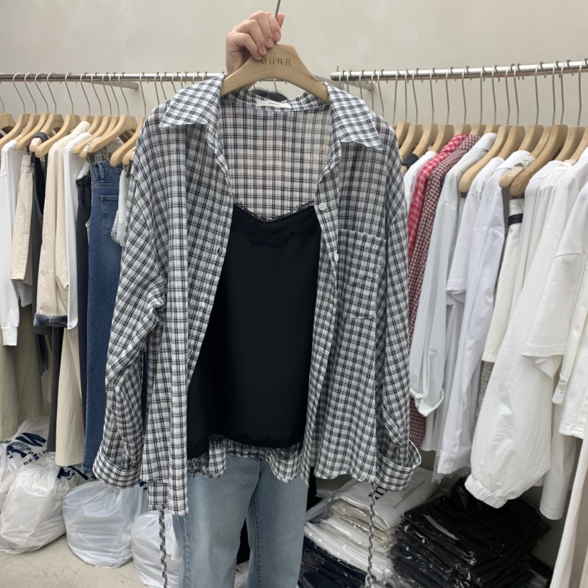 MURR韓國直郵女裝新品熱賣職業26春夏襯衫蕾絲衫不含內搭MURR襯衫/蕾絲衫圖色3