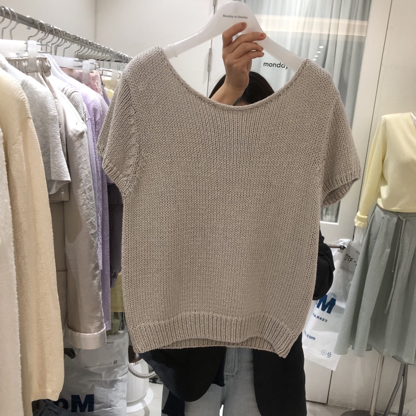 MONDAY TO SUNDAY韓國直郵實拍女裝新款時尚26春夏T恤亞麻布MONDAY TO SUNDAYT恤圖色3