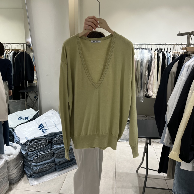 NAVYBURST韓國直郵女裝新款熱賣人氣26春夏職業針織衫V領NAVY BURST針織衫圖色2