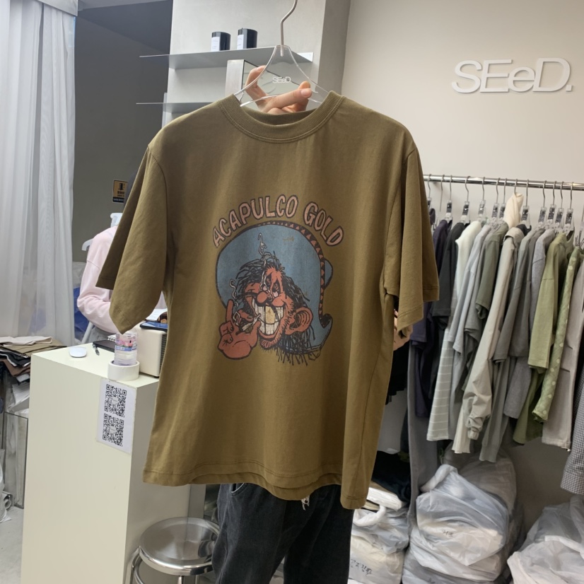 LEESEED-A韓國代購女士新品熱賣推薦時尚休閑26春夏人氣T恤SEeD/LEESEEDT恤圖色2