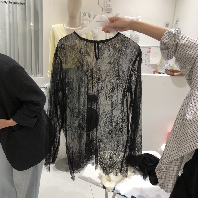 MONDAY TO SUNDAY韓國直郵實拍女裝新款熱賣襯衫蕾絲衫MONDAY TO SUNDAY襯衫/蕾絲衫圖色1