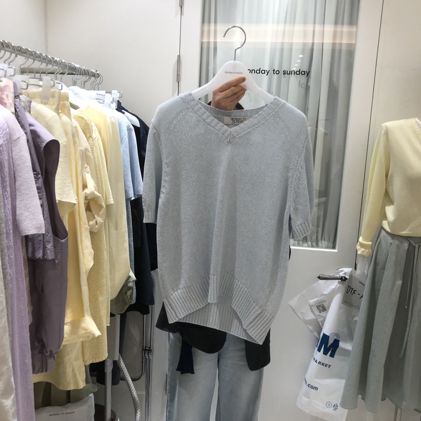 MONDAY TO SUNDAY韓國東大門直郵女裝新款休閑26春夏T恤棉MONDAY TO SUNDAYT恤圖色2