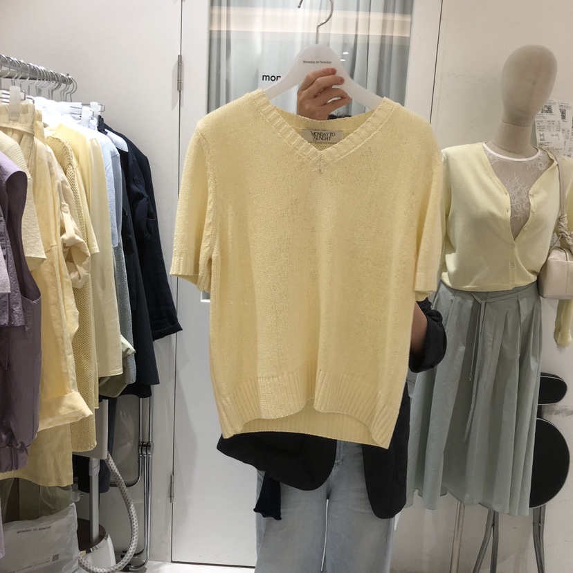 MONDAY TO SUNDAY韓國東大門直郵女裝新款休閑26春夏T恤棉MONDAY TO SUNDAYT恤圖色3