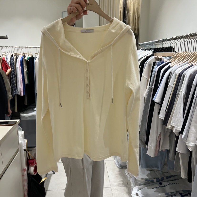 NAVYBURST韓國直郵女裝新品熱賣26春夏休閑長袖T恤連帽衫NAVY BURST長袖T恤圖色3