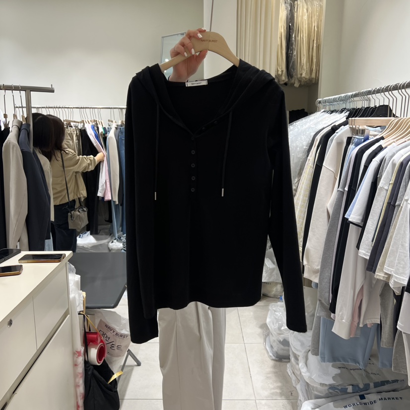 NAVYBURST韓國直郵女裝新品熱賣26春夏休閑長袖T恤連帽衫NAVY BURST長袖T恤圖色4