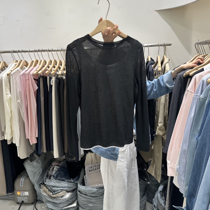 BLUEI-D/N SHARP韓國直郵實拍女士新品人氣長袖T恤假兩件Blue i-d/N SHARP長袖T恤