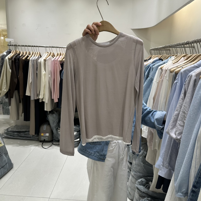 BLUEI-D/N SHARP韓國直郵實拍女士新品人氣長袖T恤假兩件Blue i-d/N SHARP長袖T恤圖色3