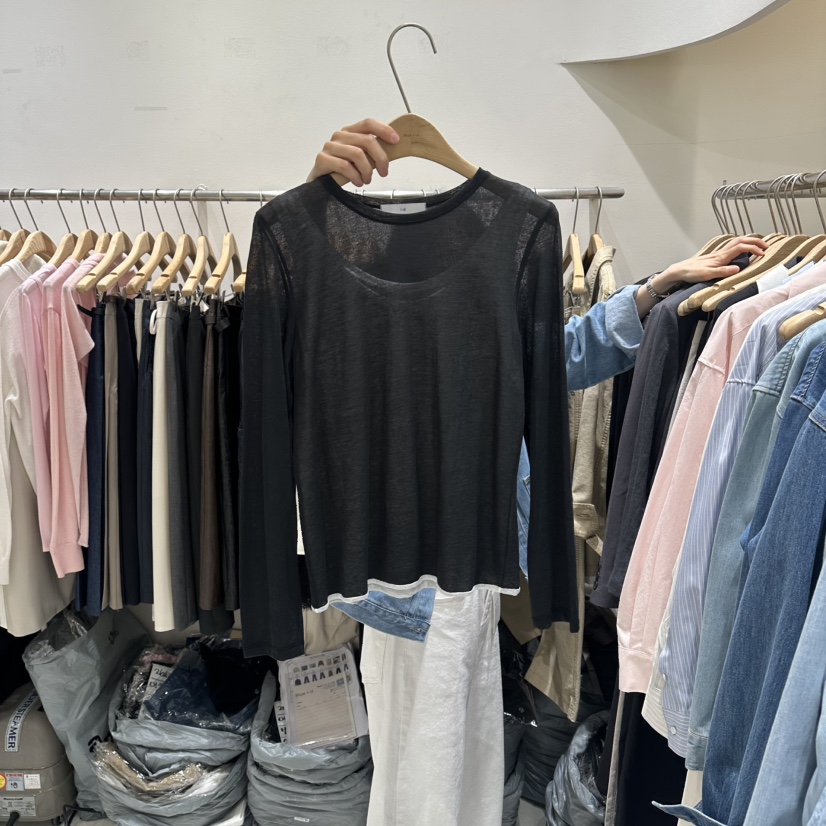 BLUEI-D/N SHARP韓國直郵實拍女士新品人氣長袖T恤假兩件Blue i-d/N SHARP長袖T恤圖色4