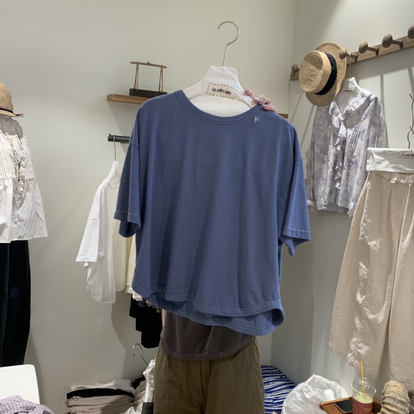 LE JARDINET韓國直郵女裝新款時尚人氣休閑26春夏熱賣T恤LE JARDINETT恤圖色2