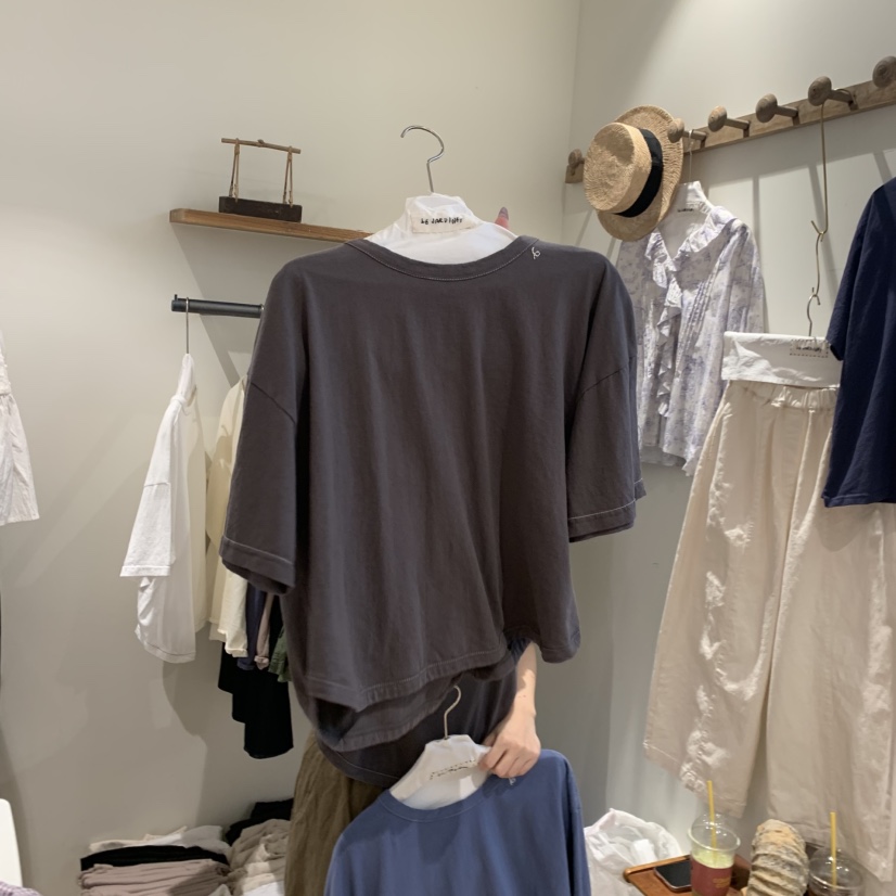 LE JARDINET韓國直郵女裝新款時尚人氣休閑26春夏熱賣T恤LE JARDINETT恤圖色3