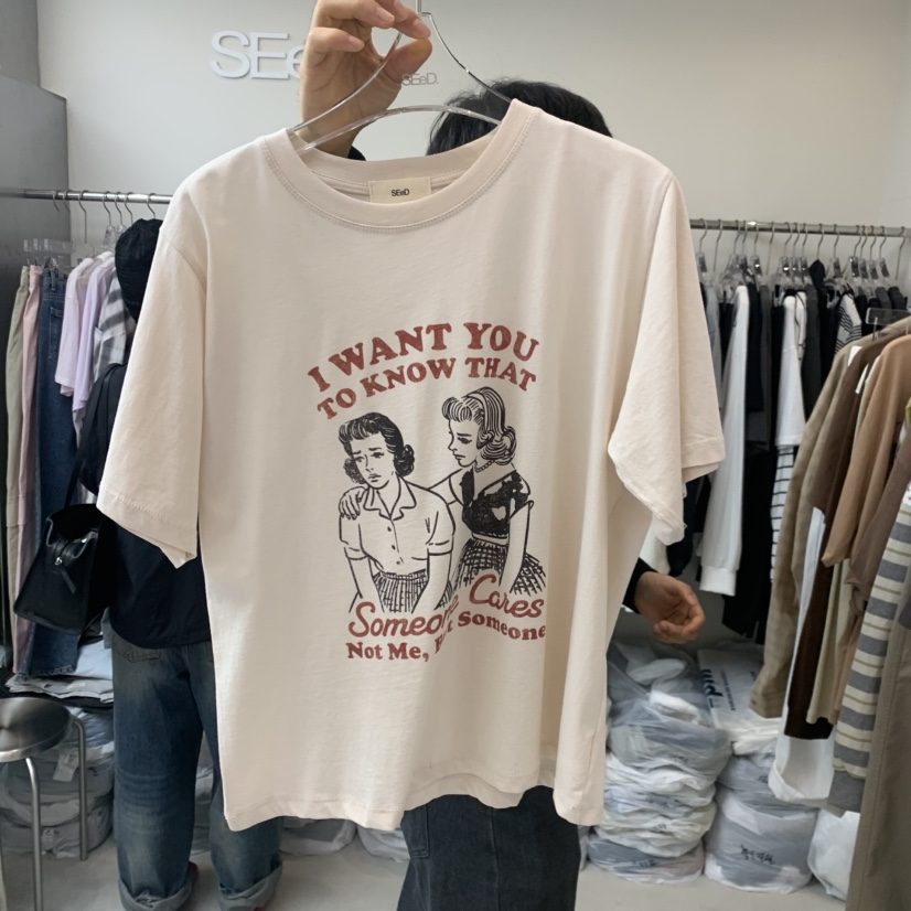 LEESEED-A韓國代購女裝新款熱賣人氣26春夏推薦職業休閑T恤SEeD/LEESEEDT恤圖色1