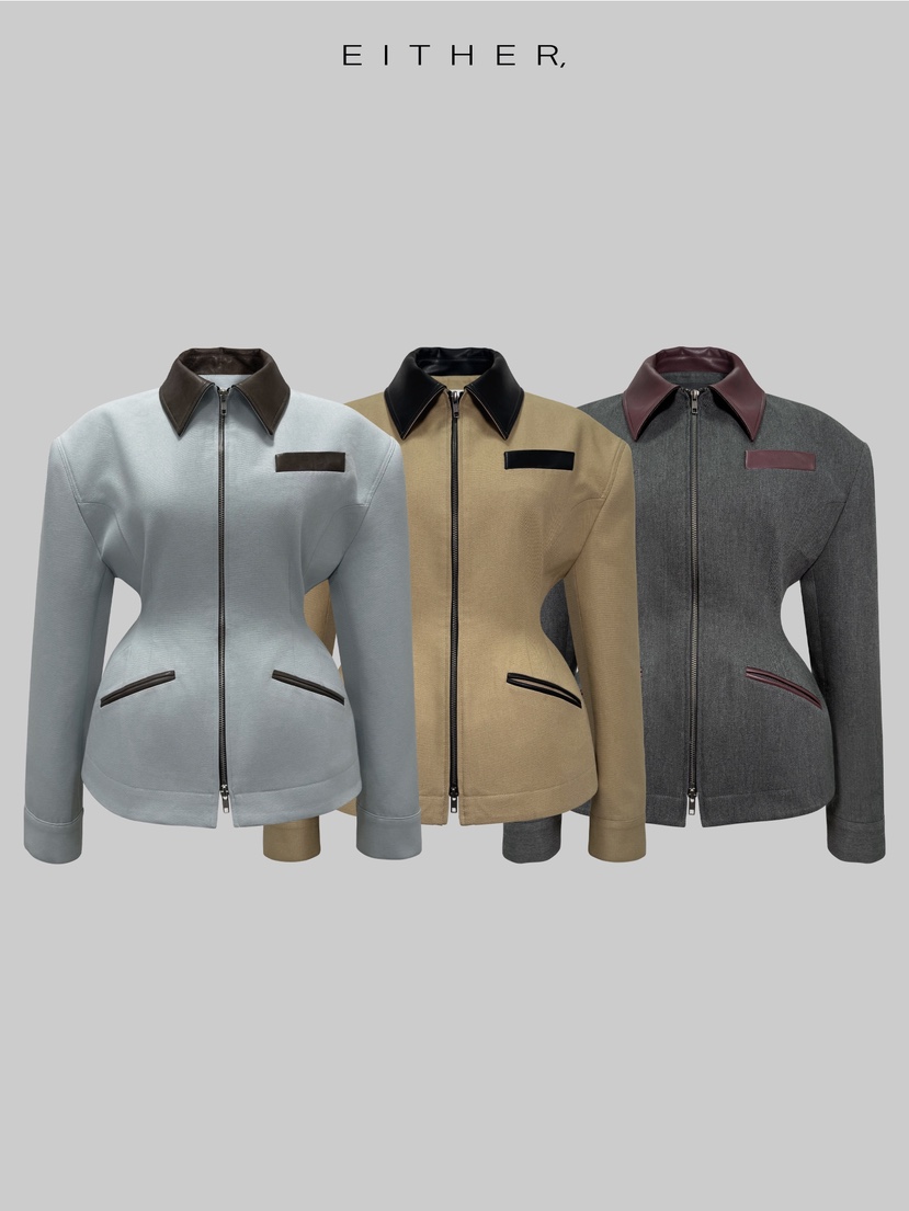 EITHER韓國直郵實拍女士新款熱賣休閑時尚人氣職業26春夏夾克EITHER夾克