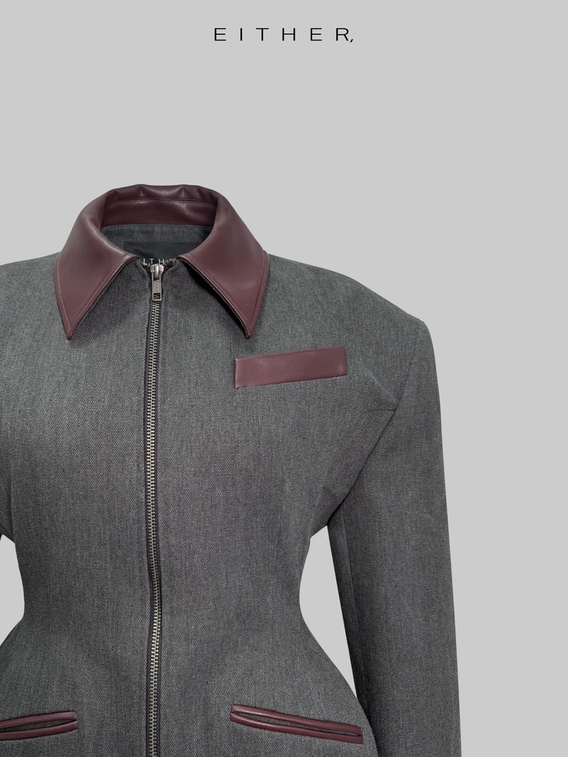 EITHER韓國直郵實拍女士新款熱賣休閑時尚人氣職業26春夏夾克EITHER夾克