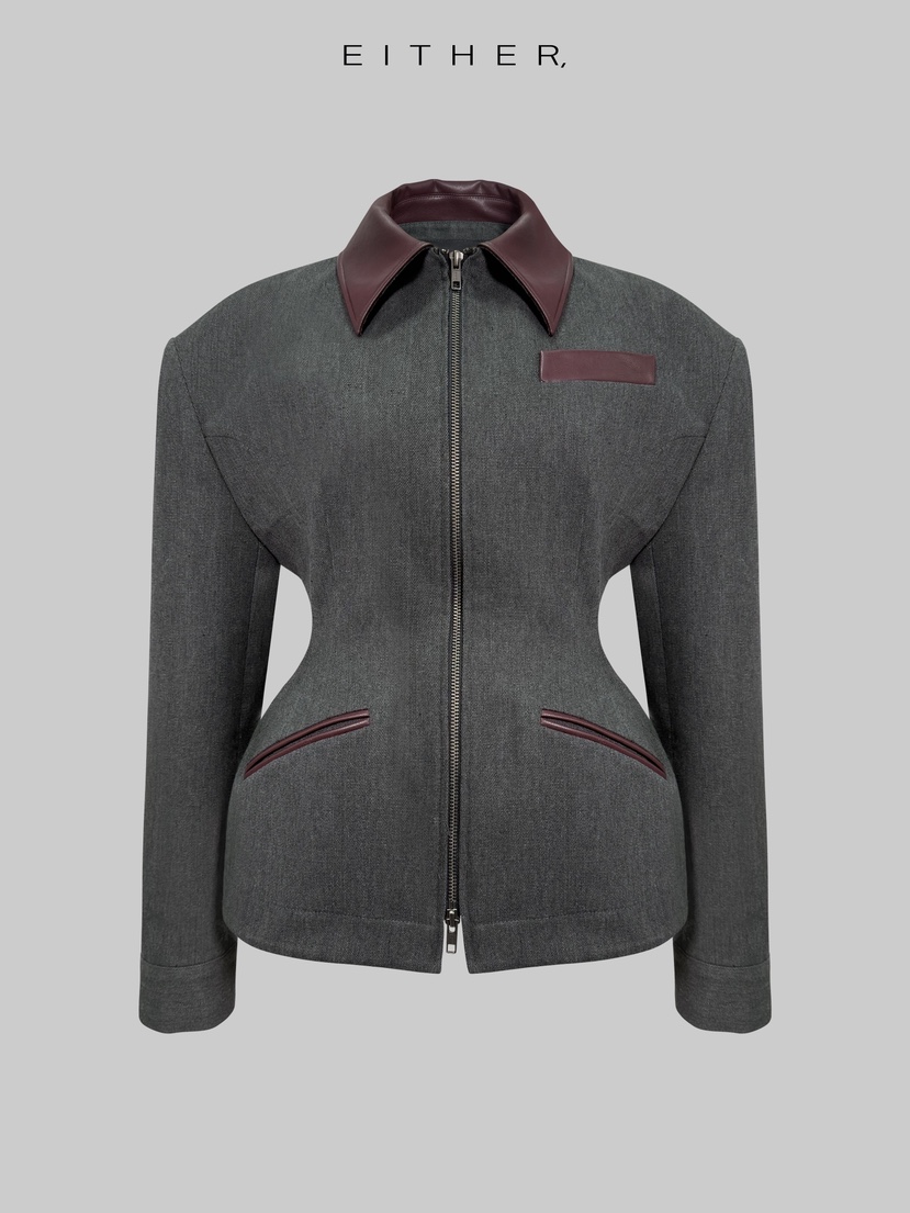 EITHER韓國直郵實拍女士新款熱賣休閑時尚人氣職業26春夏夾克EITHER夾克圖色2